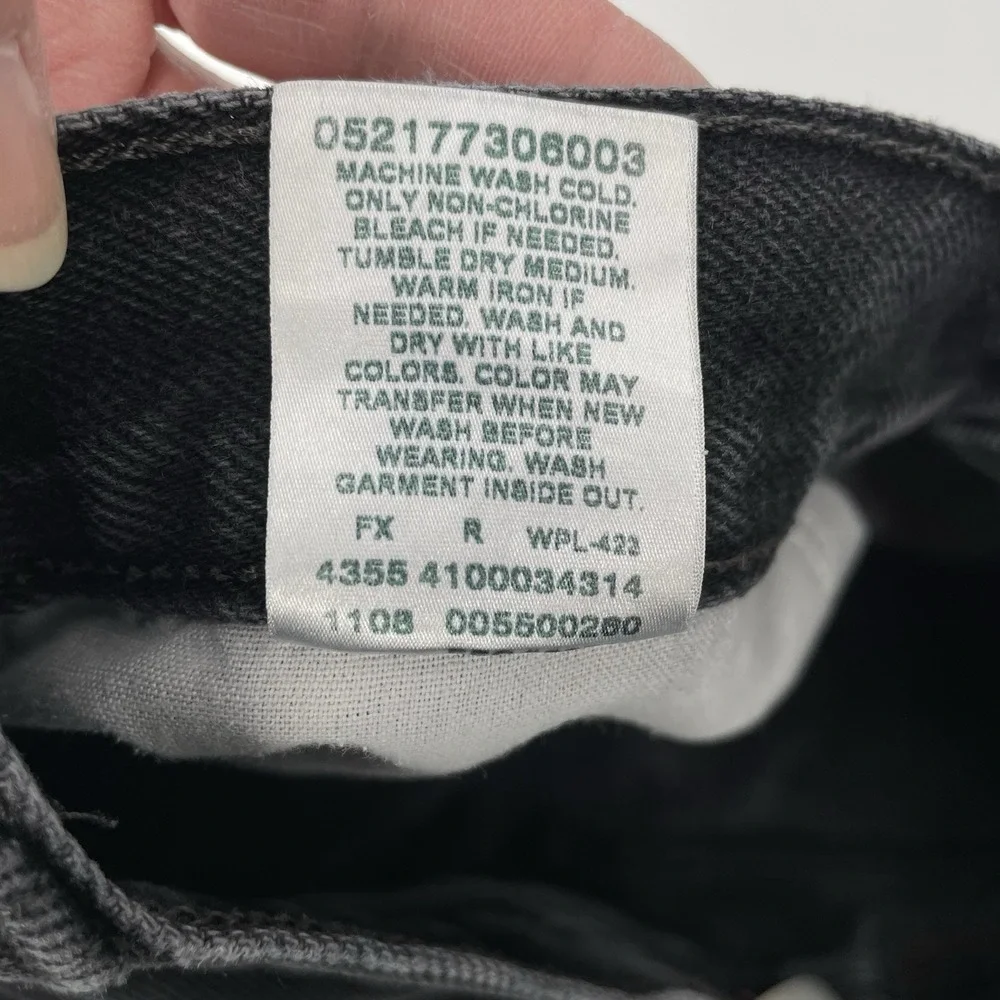 Levi's 550 Jeans Men's 40x32 (38x30) Relaxed Fit Black Tapered Leg Haiti 11/2008
